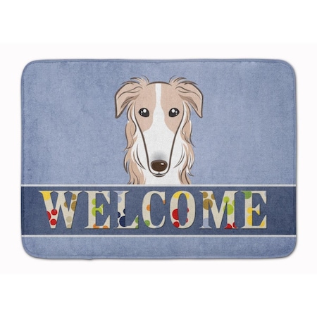 Carolines Treasures Borzoi Welcome Machine Washable Memory Foam Mat BB1414RUG